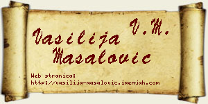 Vasilija Masalović vizit kartica